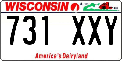 WI license plate 731XXY