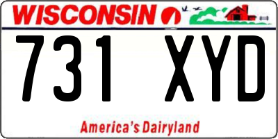 WI license plate 731XYD