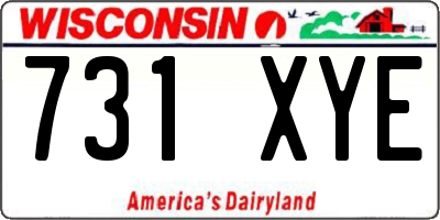 WI license plate 731XYE