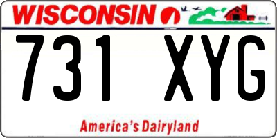 WI license plate 731XYG