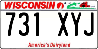 WI license plate 731XYJ