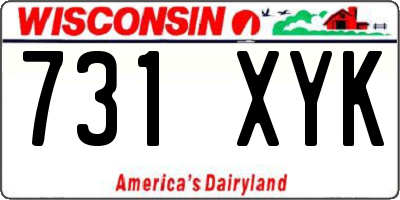 WI license plate 731XYK