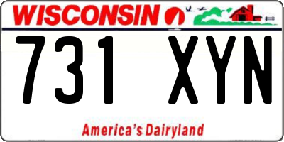 WI license plate 731XYN