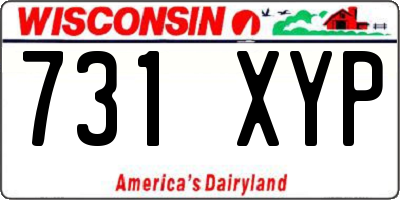 WI license plate 731XYP