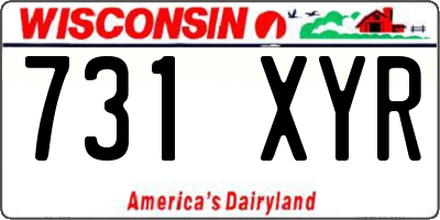 WI license plate 731XYR