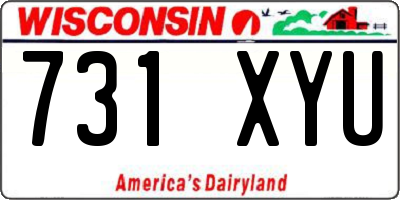 WI license plate 731XYU