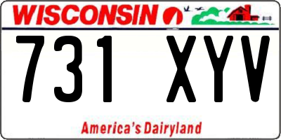 WI license plate 731XYV