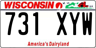 WI license plate 731XYW