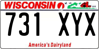 WI license plate 731XYX