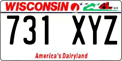 WI license plate 731XYZ