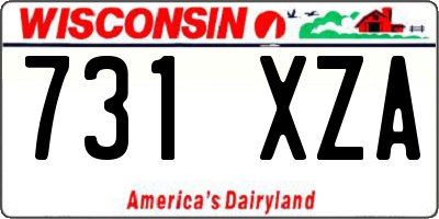 WI license plate 731XZA