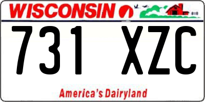 WI license plate 731XZC