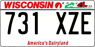 WI license plate 731XZE