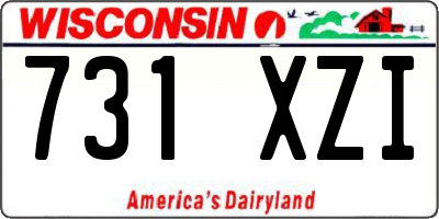 WI license plate 731XZI