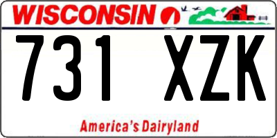 WI license plate 731XZK