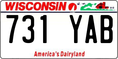 WI license plate 731YAB