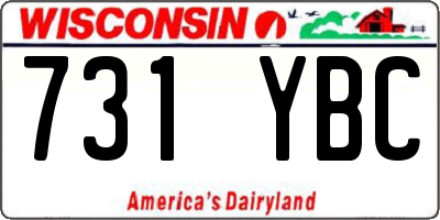 WI license plate 731YBC