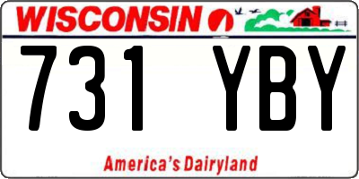 WI license plate 731YBY