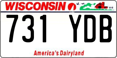 WI license plate 731YDB