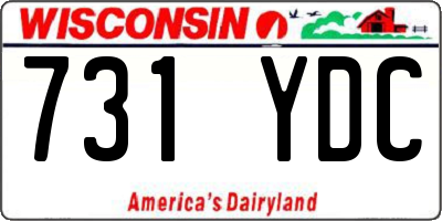 WI license plate 731YDC