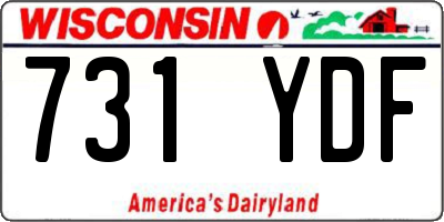 WI license plate 731YDF