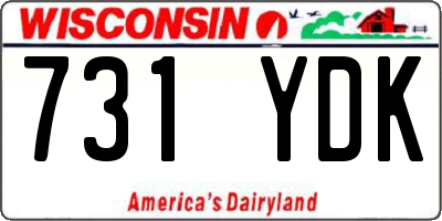WI license plate 731YDK