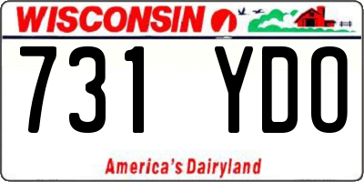 WI license plate 731YDO