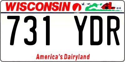 WI license plate 731YDR