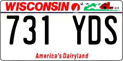 WI license plate 731YDS
