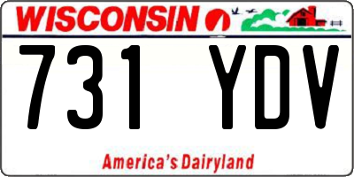 WI license plate 731YDV