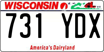 WI license plate 731YDX