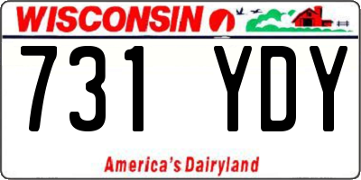 WI license plate 731YDY