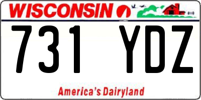 WI license plate 731YDZ
