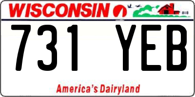 WI license plate 731YEB