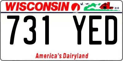 WI license plate 731YED