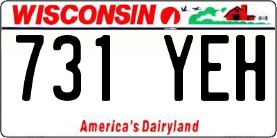 WI license plate 731YEH