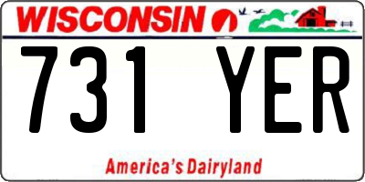 WI license plate 731YER