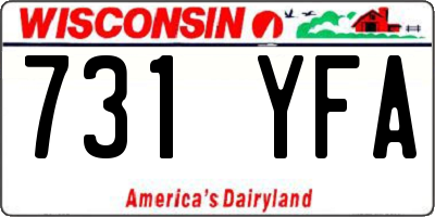 WI license plate 731YFA