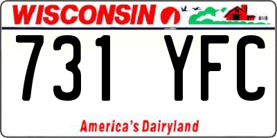 WI license plate 731YFC