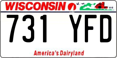 WI license plate 731YFD