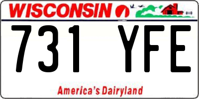 WI license plate 731YFE