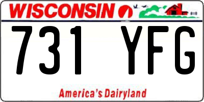 WI license plate 731YFG