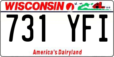 WI license plate 731YFI