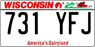 WI license plate 731YFJ