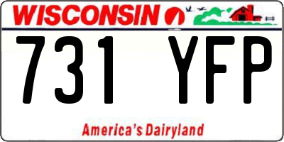 WI license plate 731YFP