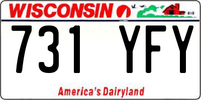 WI license plate 731YFY