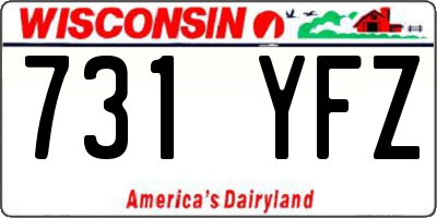 WI license plate 731YFZ