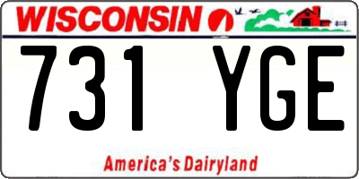 WI license plate 731YGE