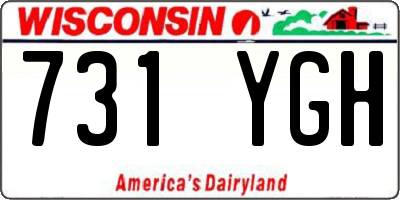 WI license plate 731YGH