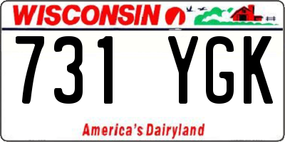 WI license plate 731YGK
